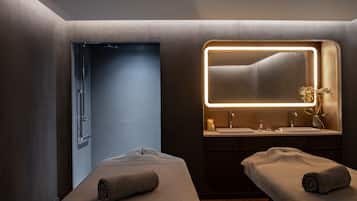Sauna, baño de vapor, tratamientos faciales y masajes