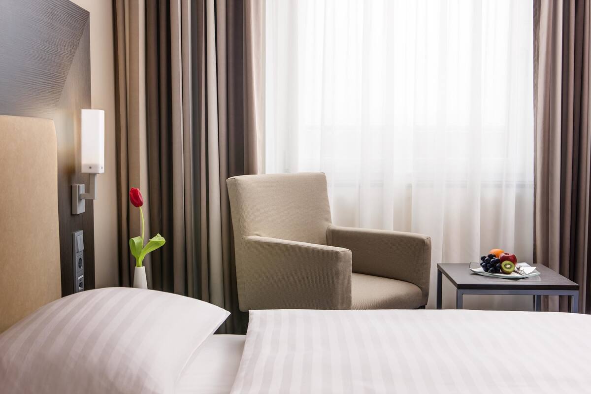 Minibar, in-room safe, desk, blackout curtains