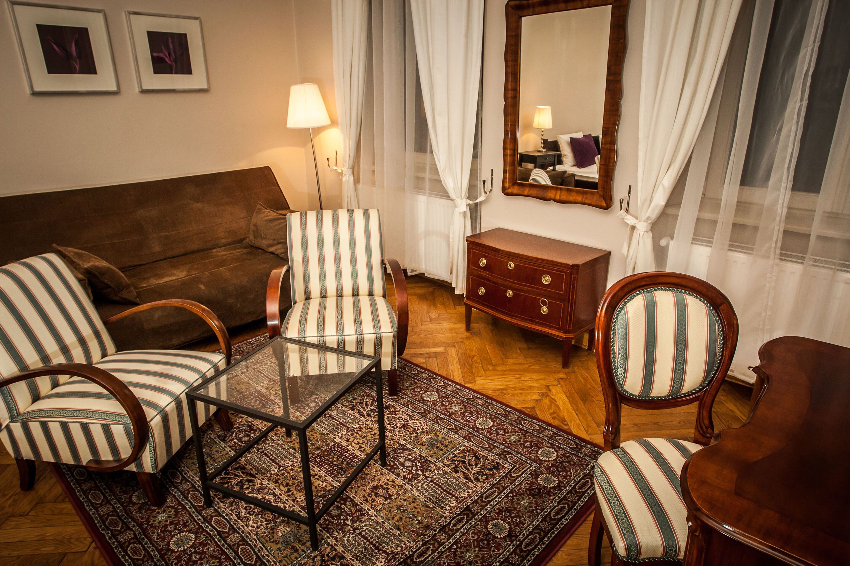 superior apartment, 2 bedrooms | living room