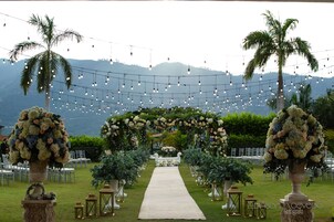 Outdoor wedding area