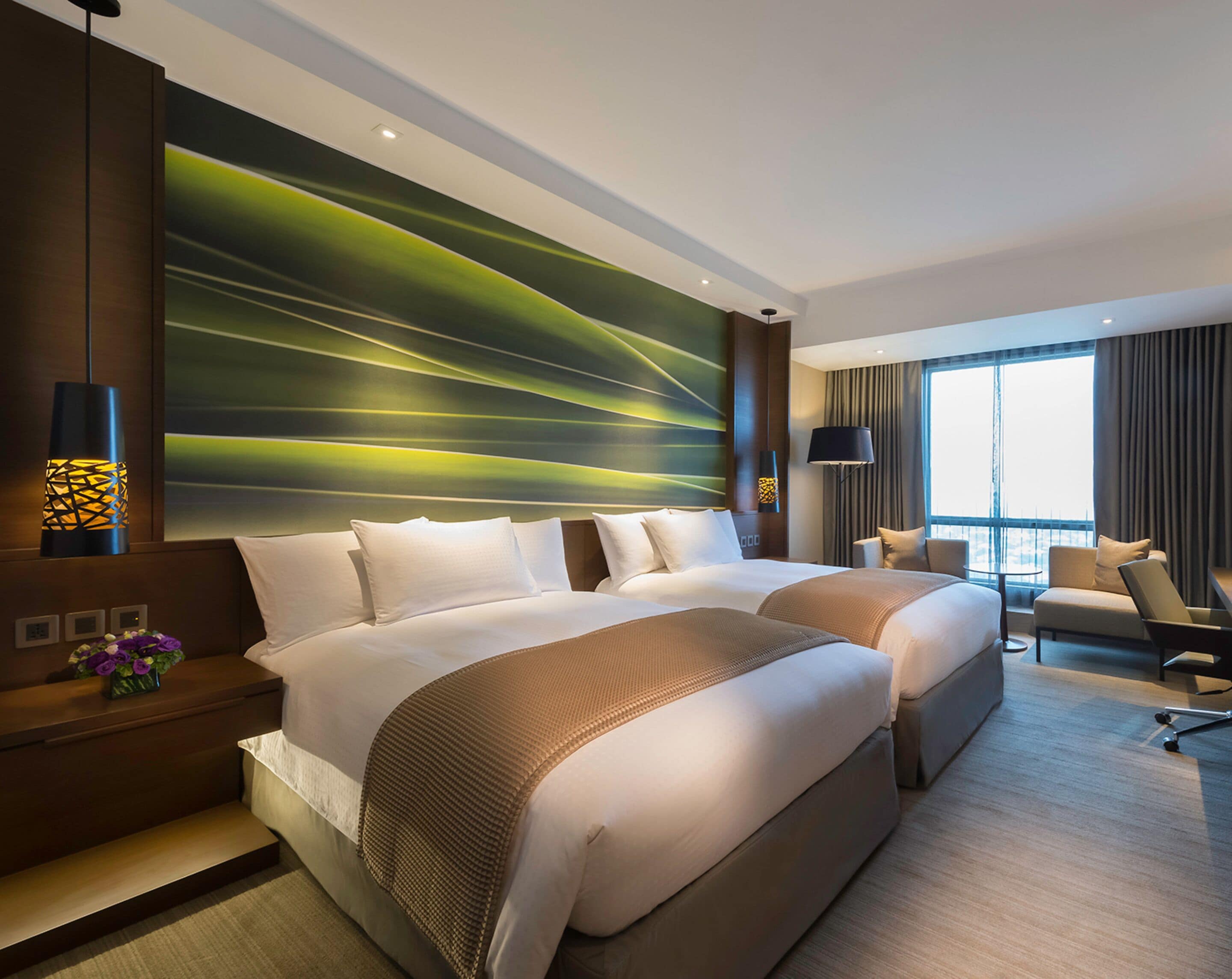 deluxe city view twin room | minibar, in-room safe, individually decorated, individually furnished