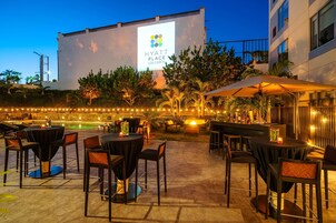 Outdoor pool, open 7:30 AM to 10:00 PM, pool umbrellas, sun loungers