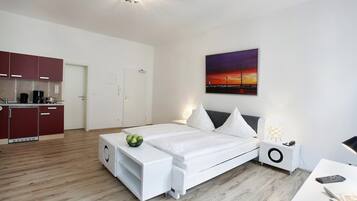 Desk, laptop workspace, iron/ironing board, free WiFi