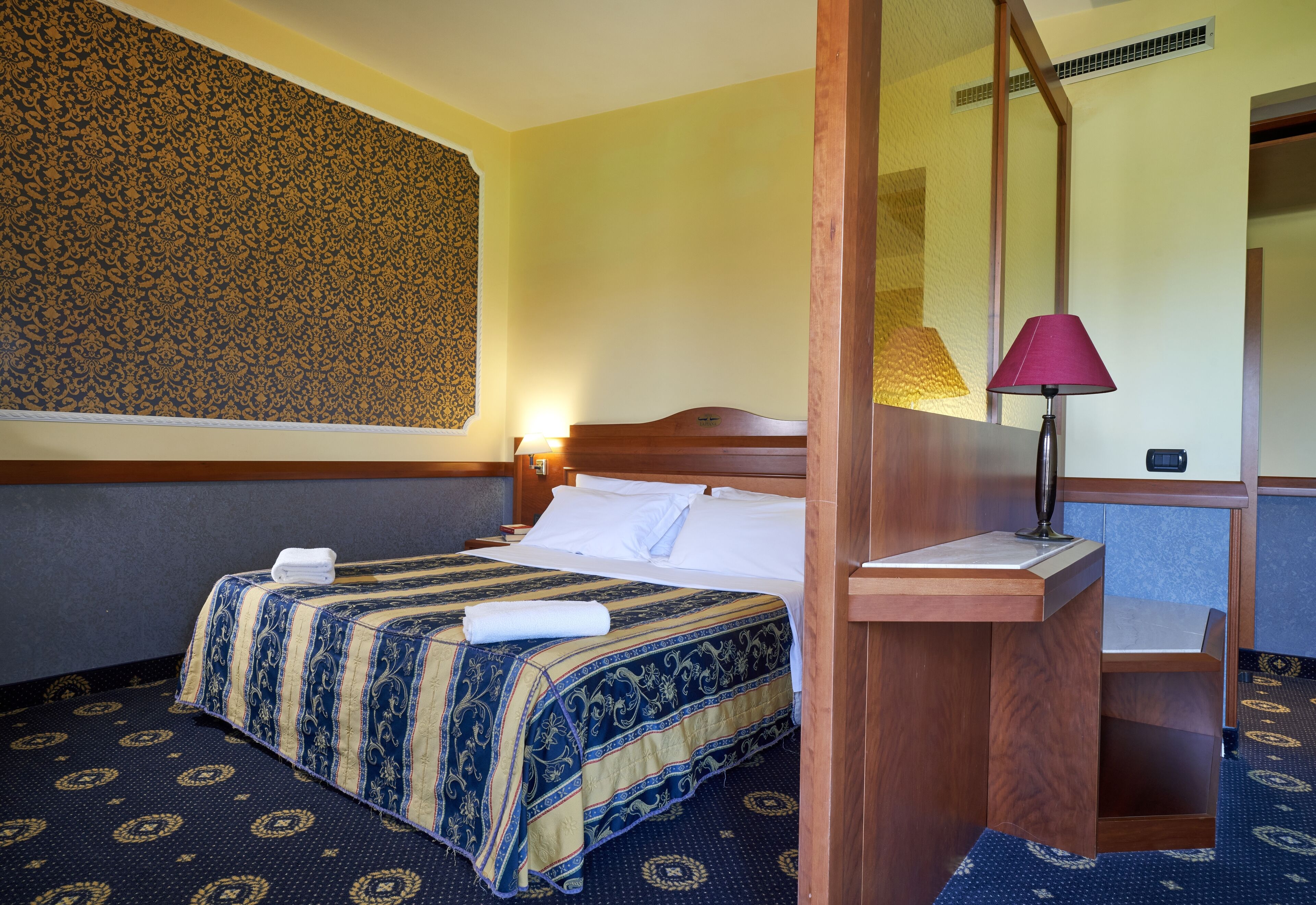 classic double room single use | premium bedding, desk, laptop workspace, blackout curtains