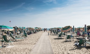 Private beach nearby, sun loungers, beach umbrellas, beach towels