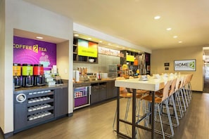 Enjoy a cup of coffee at our coffee bar, where you can sit and relax. Dine at our on-site restaurant, Inspired Table.