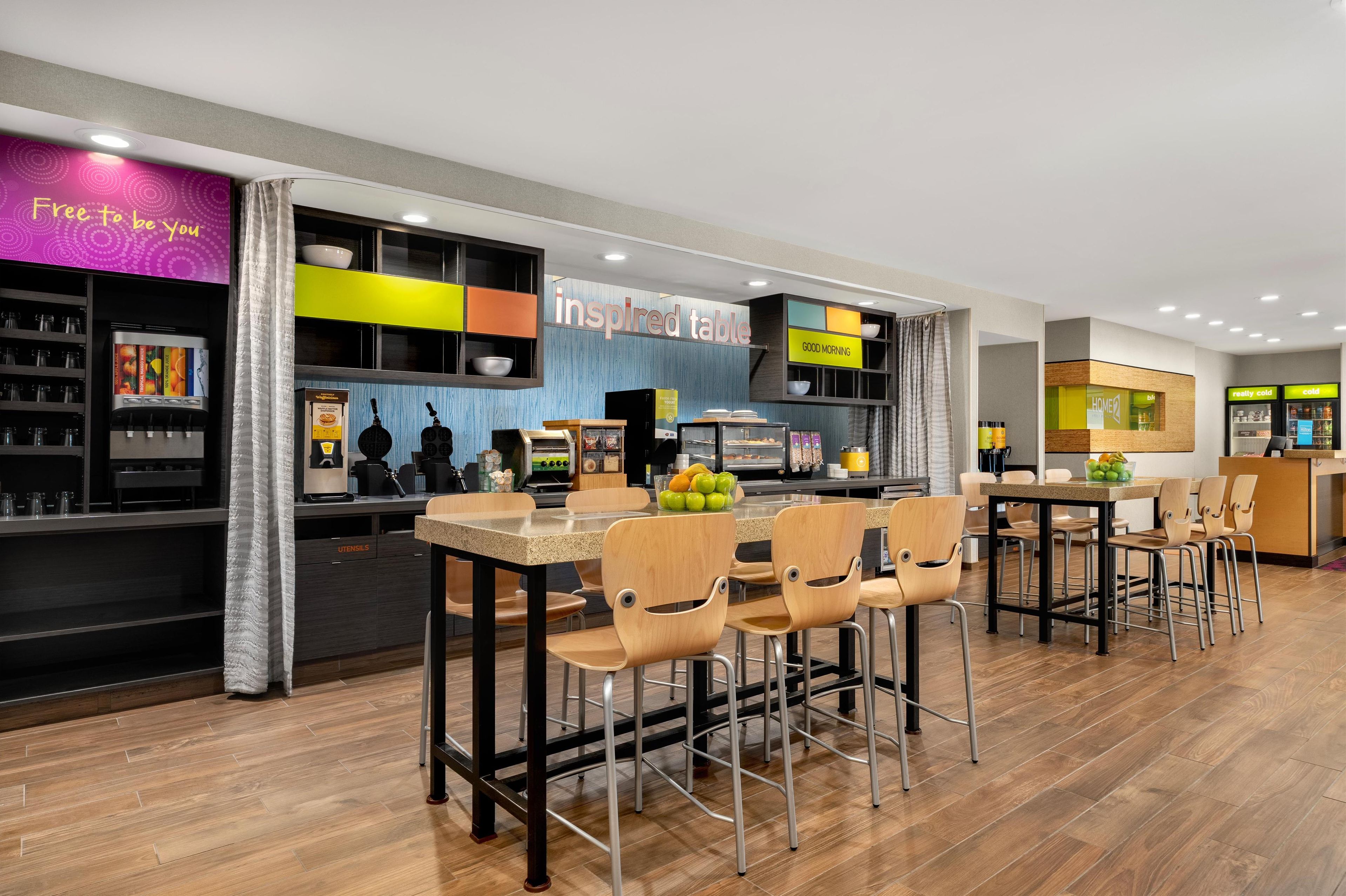Free daily buffet breakfast