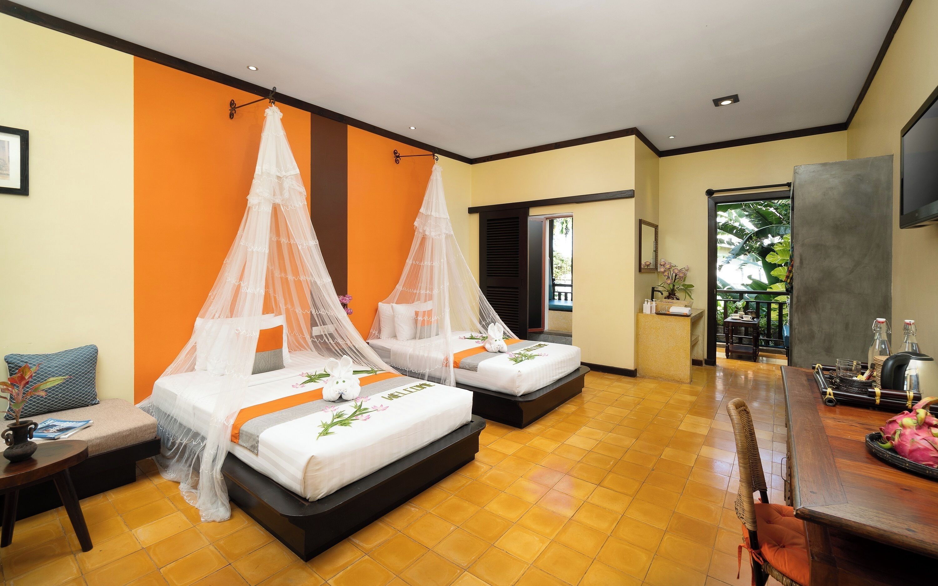 Twin Cabana Room with Balcony and Pool View - Free 2ways Transfer | 客房景觀