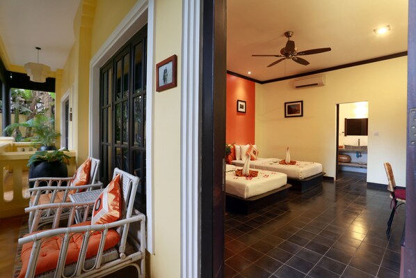 Twin Cabana Room with Balcony and Pool View - Free Pick Up | View from room