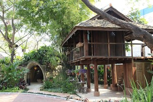 Outdoor banquet area