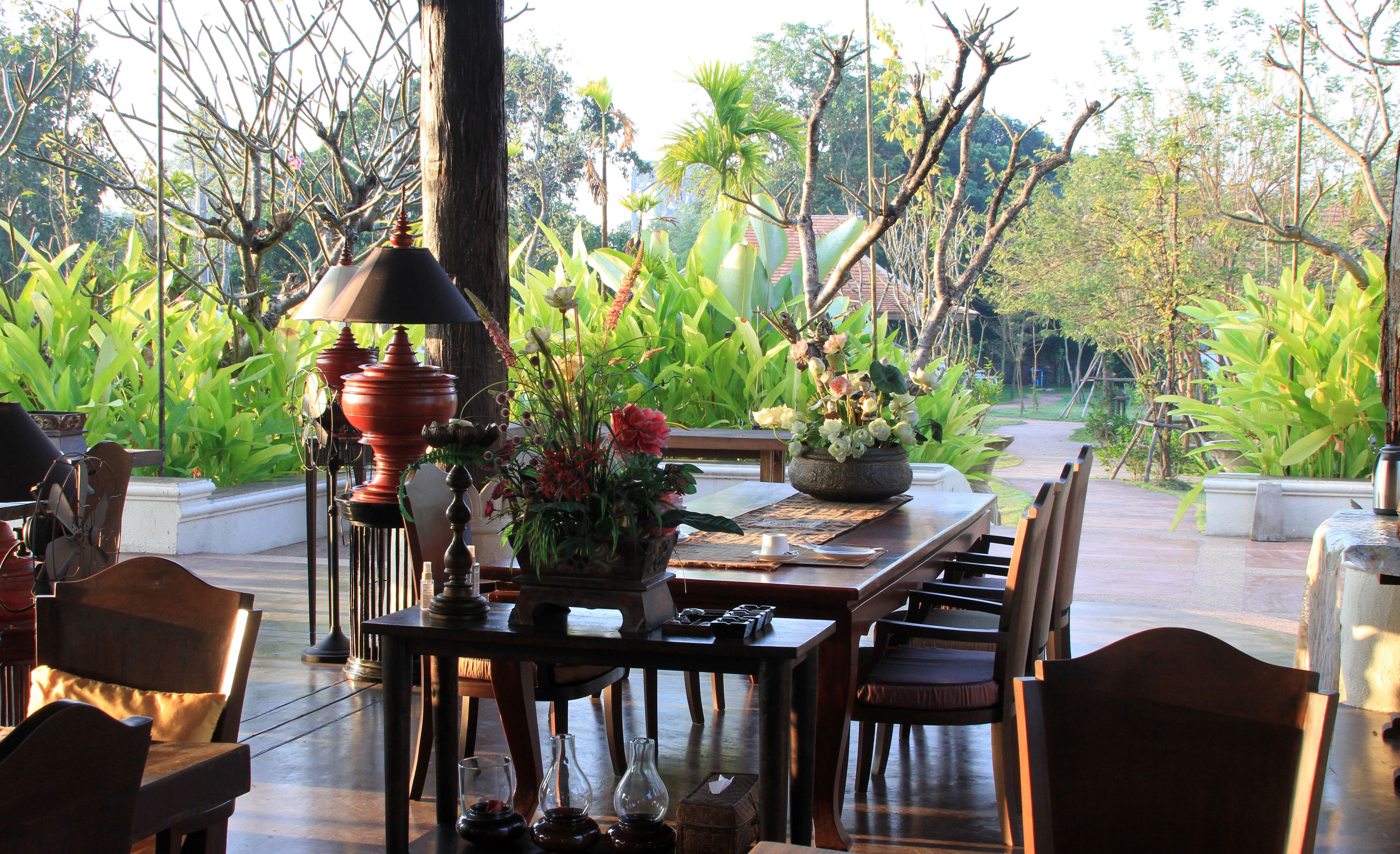 Malaysian cuisine, garden views 