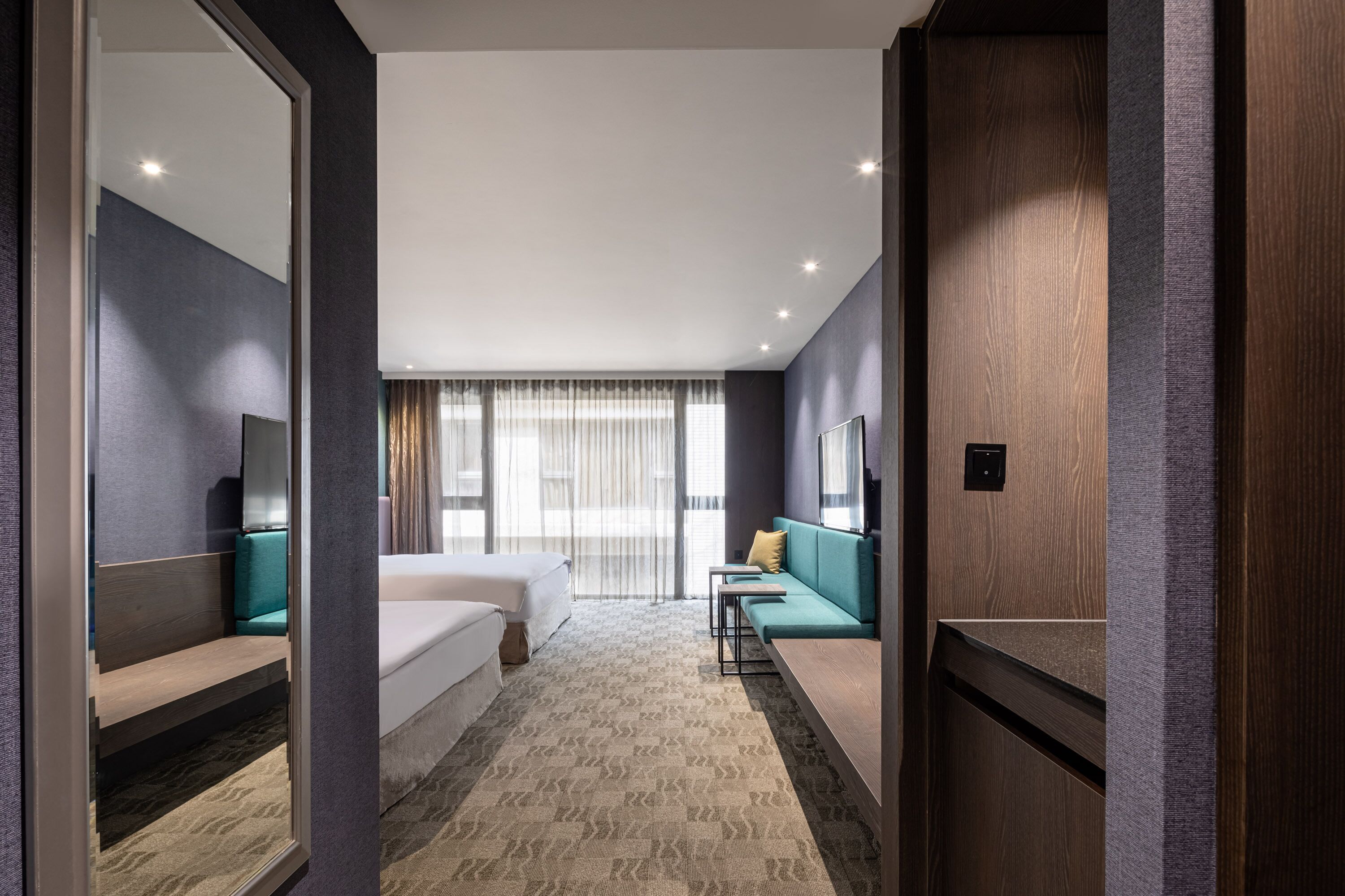 down duvets, minibar, blackout curtains, iron/ironing board