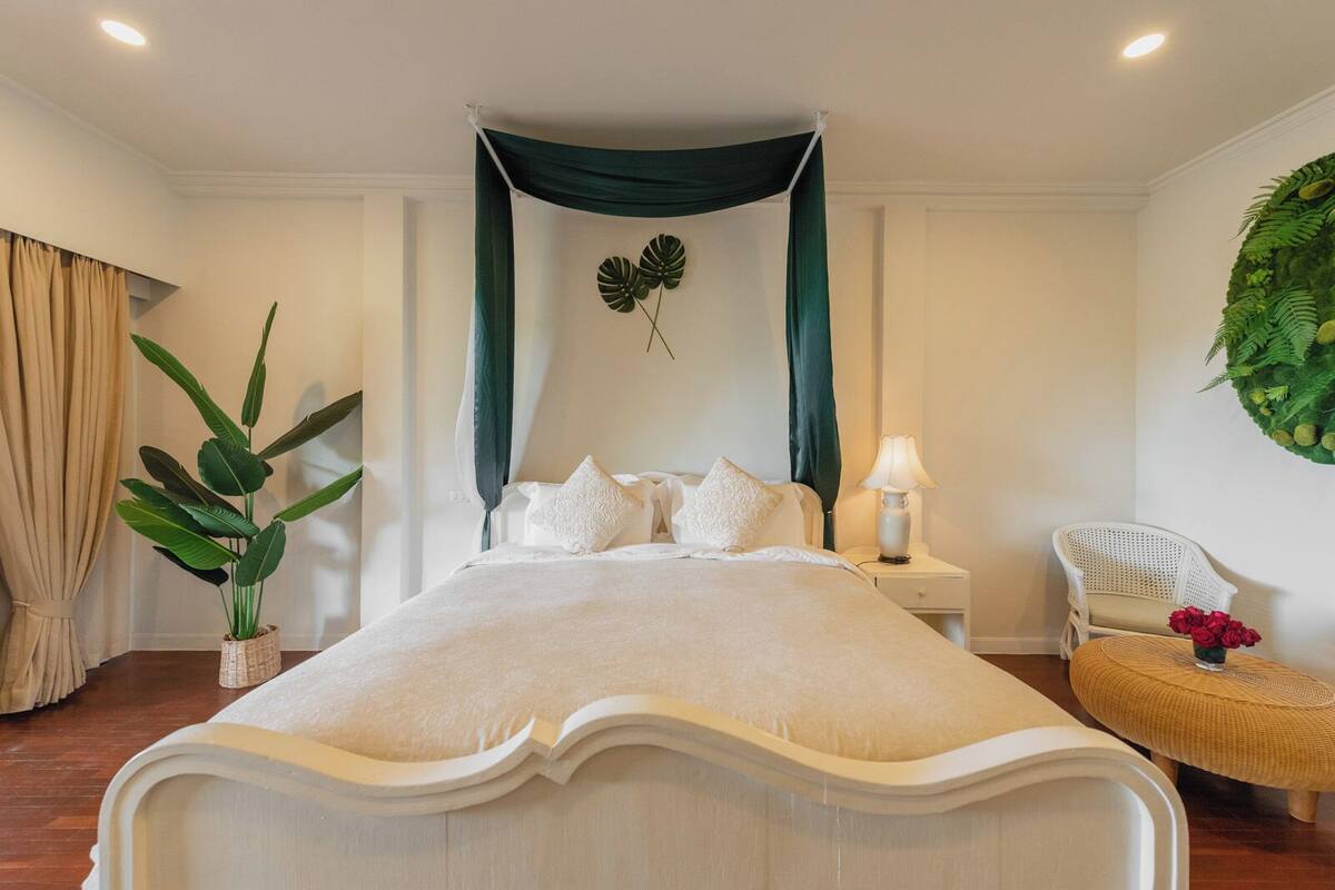 Quarto casal standard | 1 quarto, roupas de cama de algodão egípcio