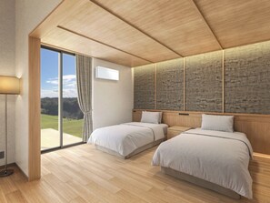 双床房 | 客房内保险箱、办公桌、遮光窗帘、免费 WiFi