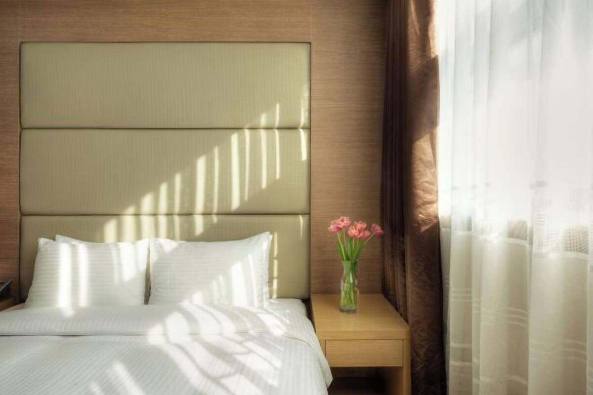 Premium bedding, down comforters, Select Comfort beds, in-room safe