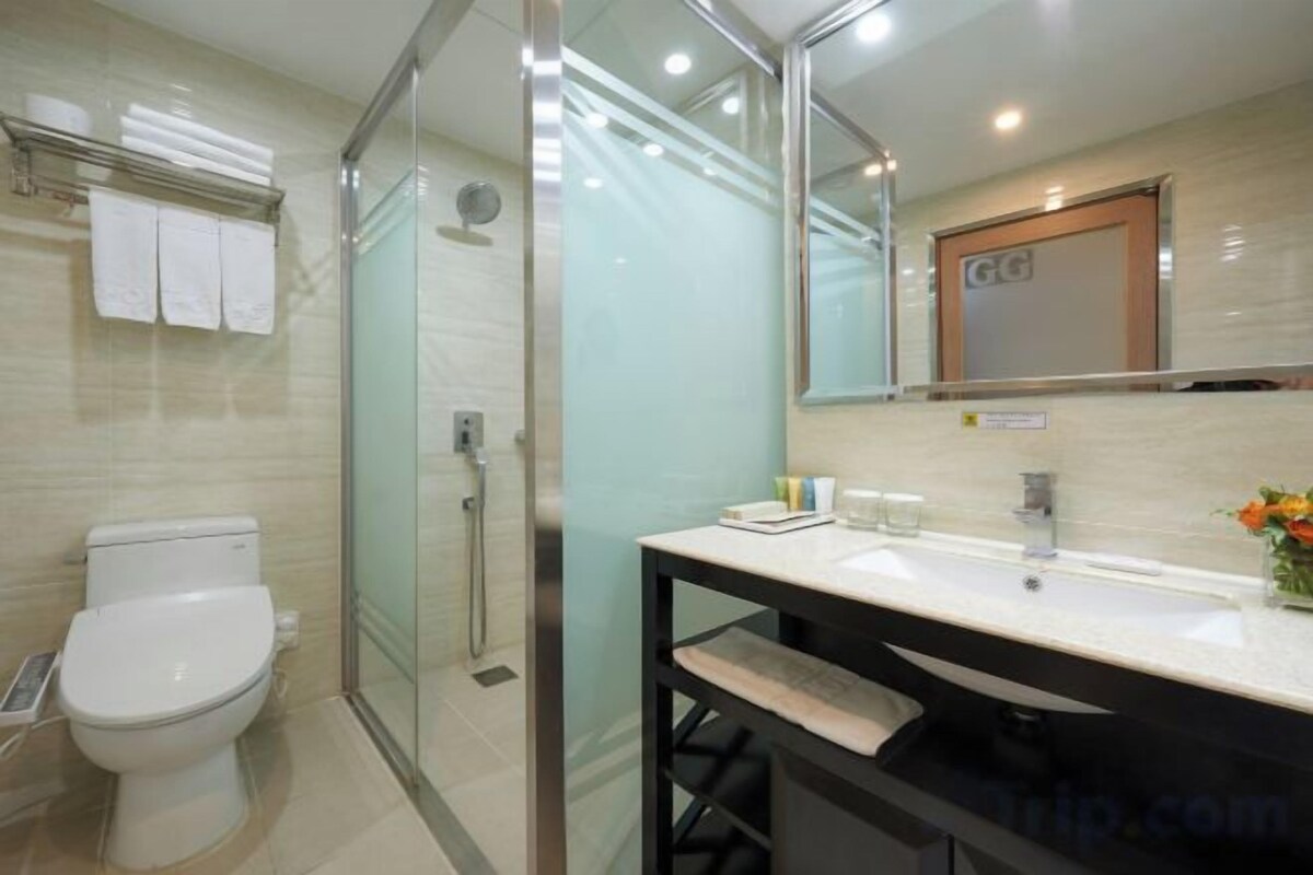 Bathroom | Hair dryer, bathrobes, slippers, bidet