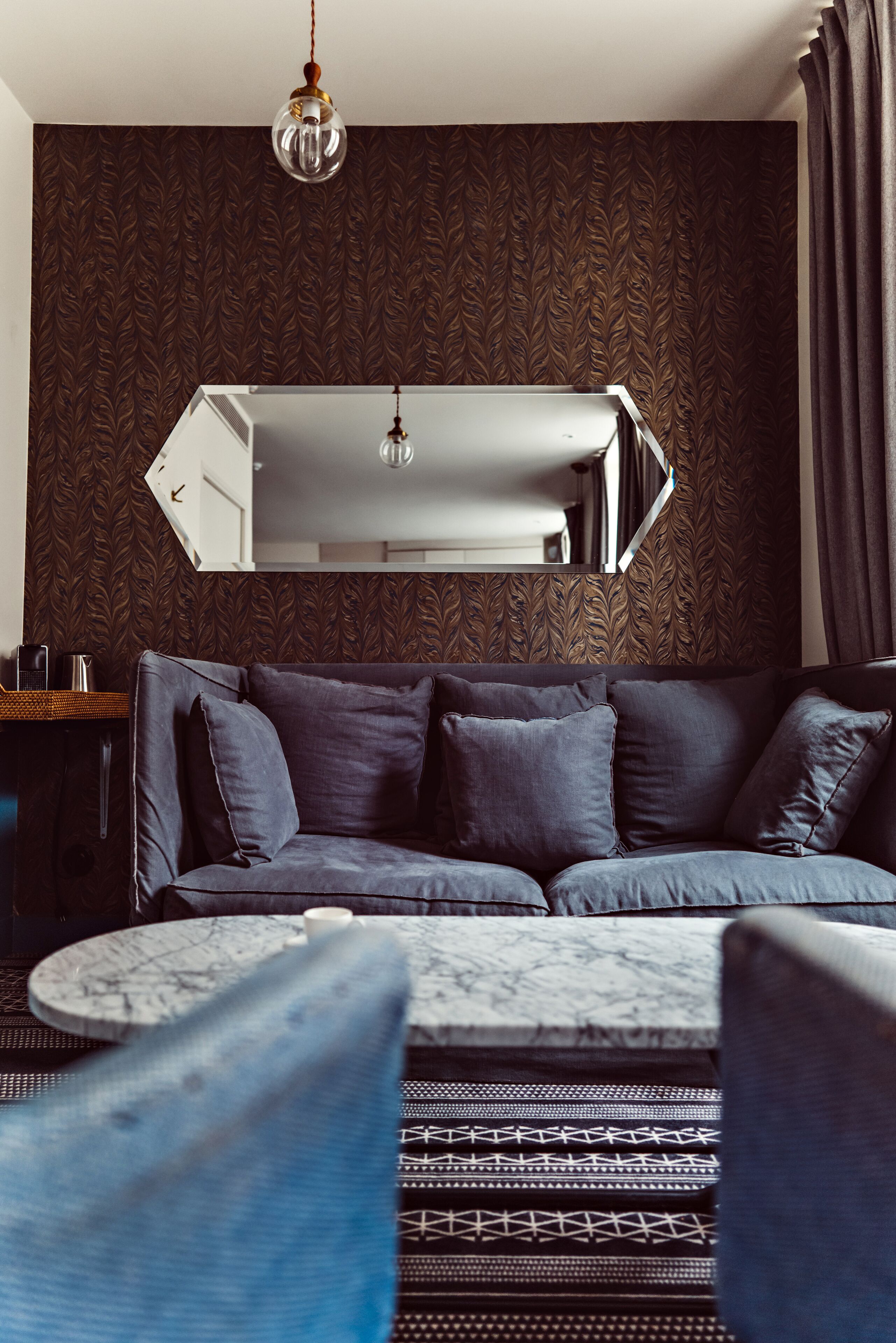 suite | living area | 32-inch led tv with satellite channels, tv, mp3 dock