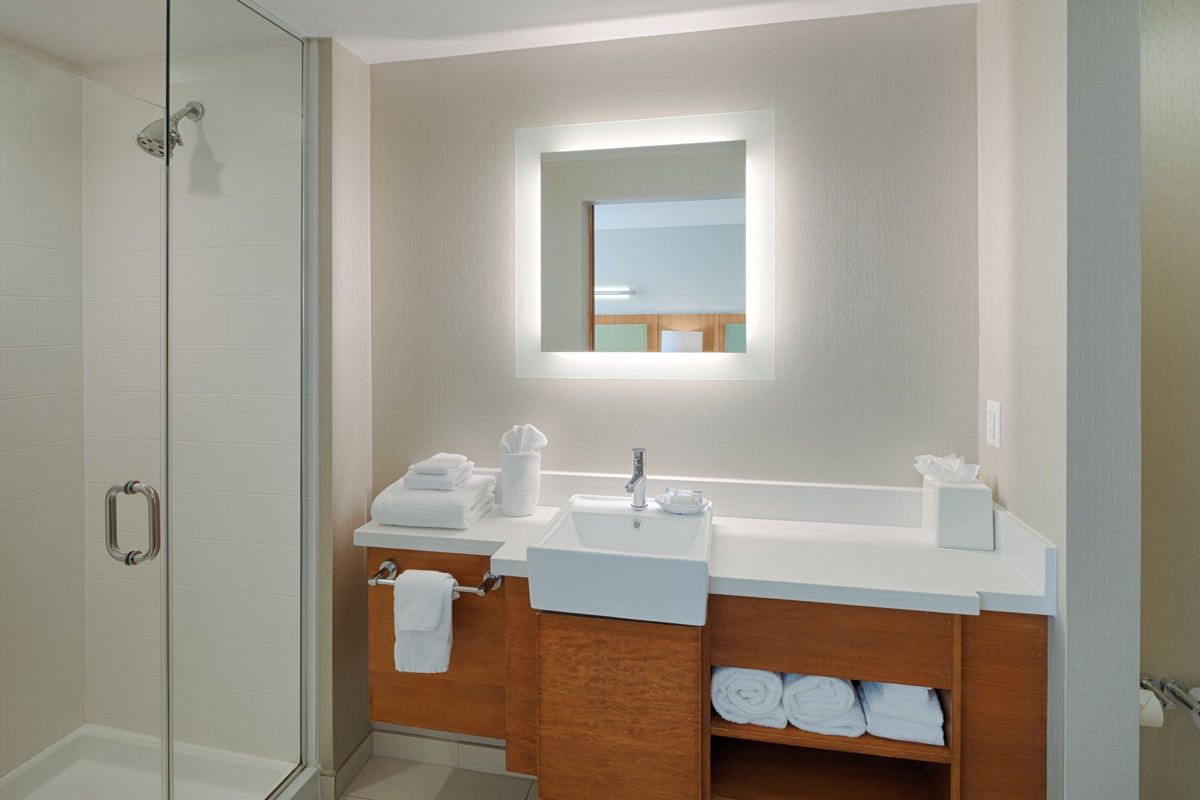 free toiletries, hair dryer, towels