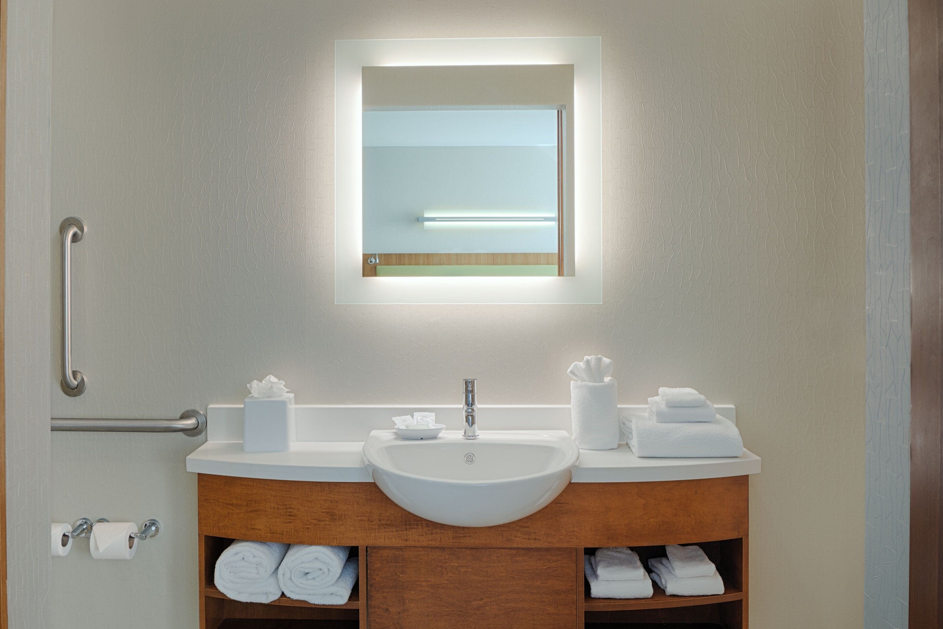 free toiletries, hair dryer, towels