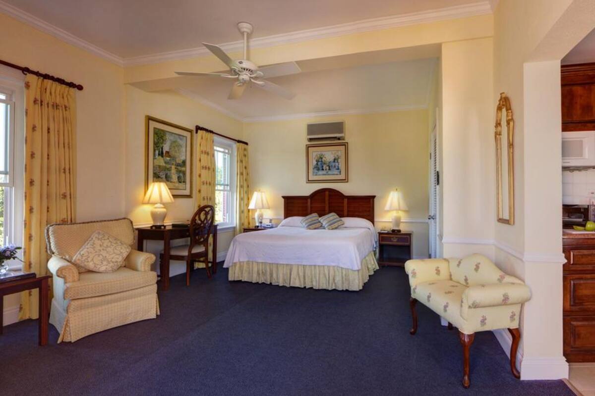 deluxe suite (mini) | premium bedding, in-room safe, individually decorated, desk