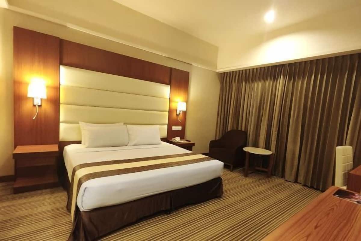 Desk, blackout drapes, iron/ironing board, free WiFi