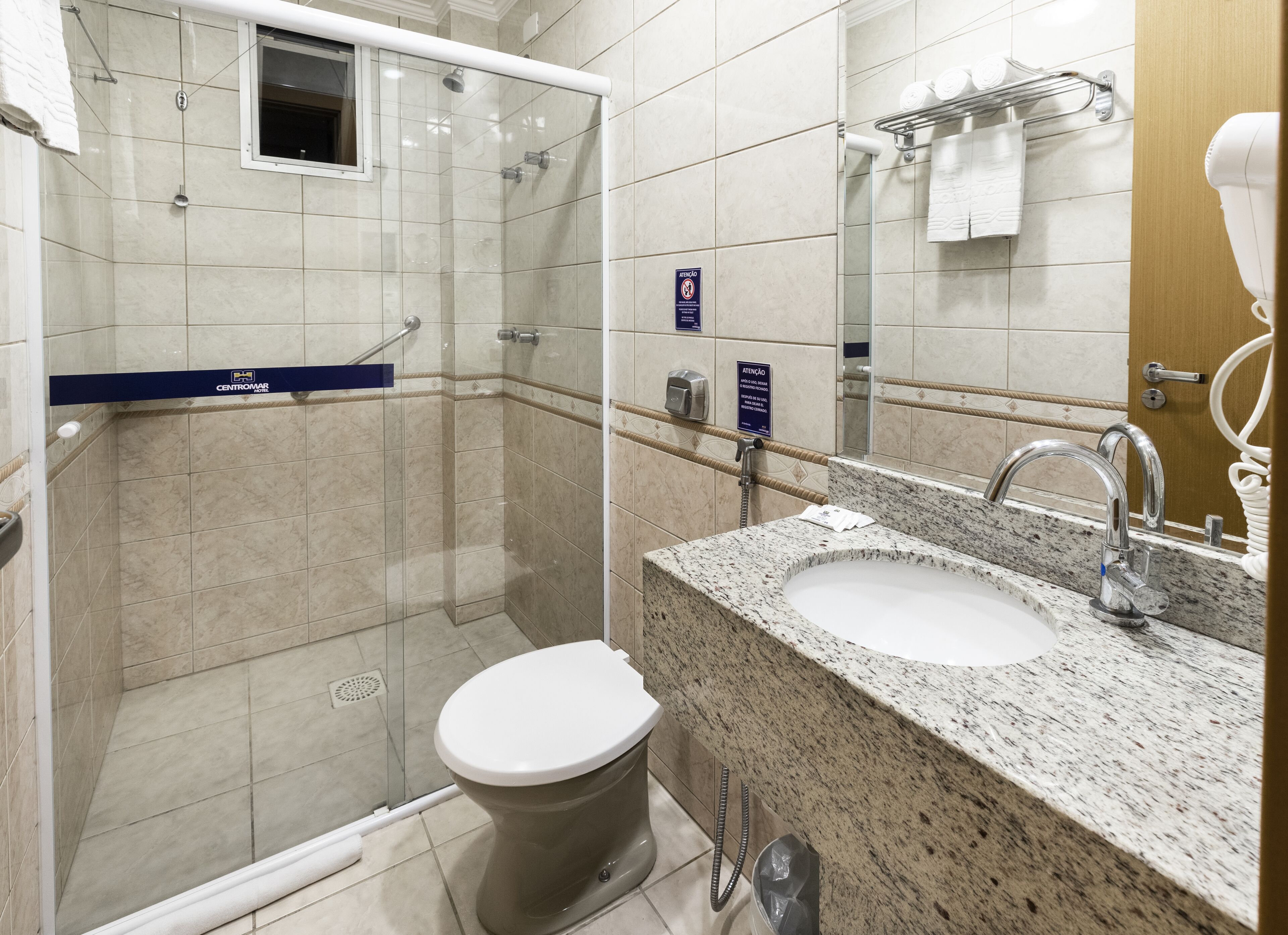 standard triplo twin  | bathroom | separate bathtub and shower, jetted bath, hair dryer, towels