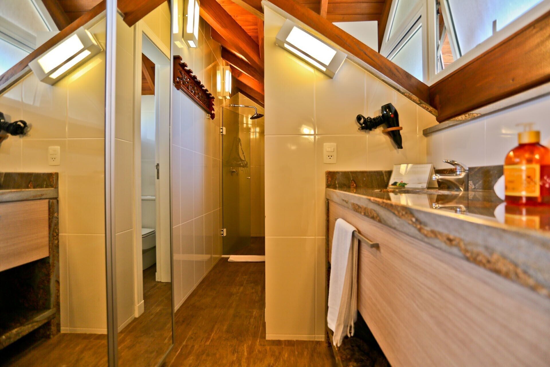 suite (master) | bathroom | hydromassage showerhead, designer toiletries, hair dryer, bathrobes