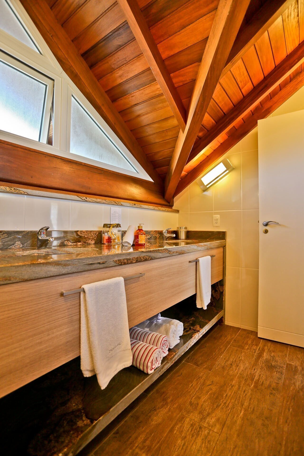 hydromassage showerhead, designer toiletries, hair dryer, bathrobes