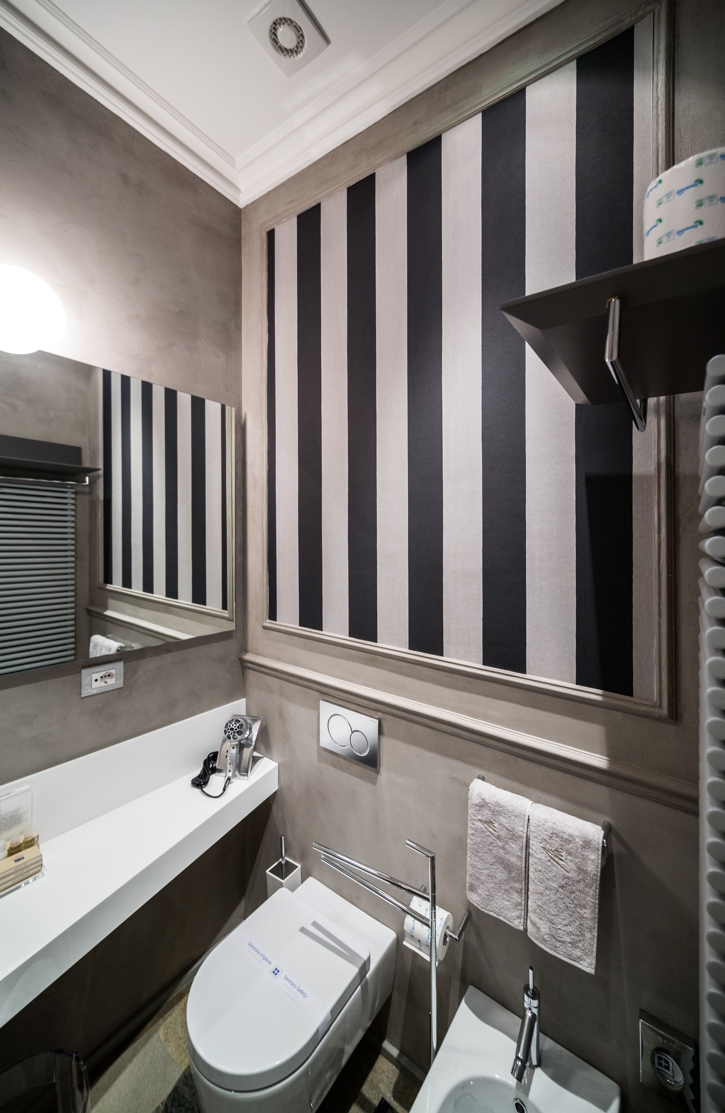 free toiletries, hair dryer, slippers, towels