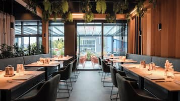 Dinner served, international cuisine