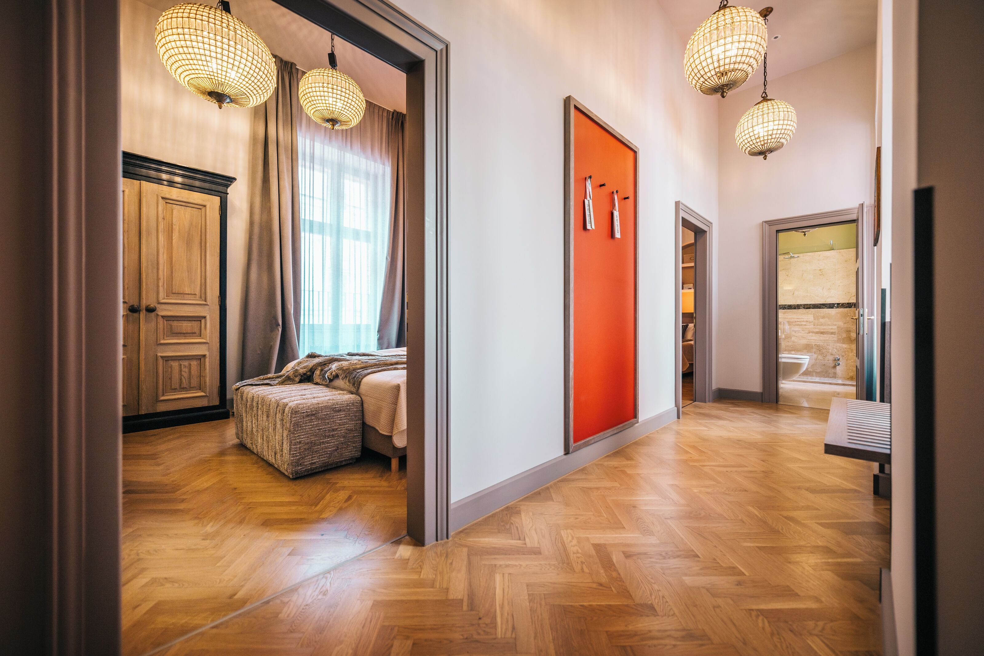 Familiesuite | Sengetøy av topp kvalitet, memory foam-senger, minibar og safe på rommet