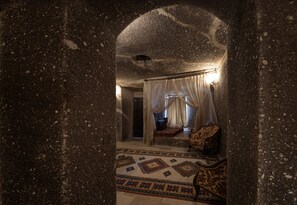Triple King Suite | Living area | LCD TV - Grand Cave Suites (Nevsehir)