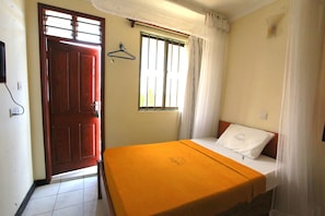 Desk, free WiFi, bed sheets