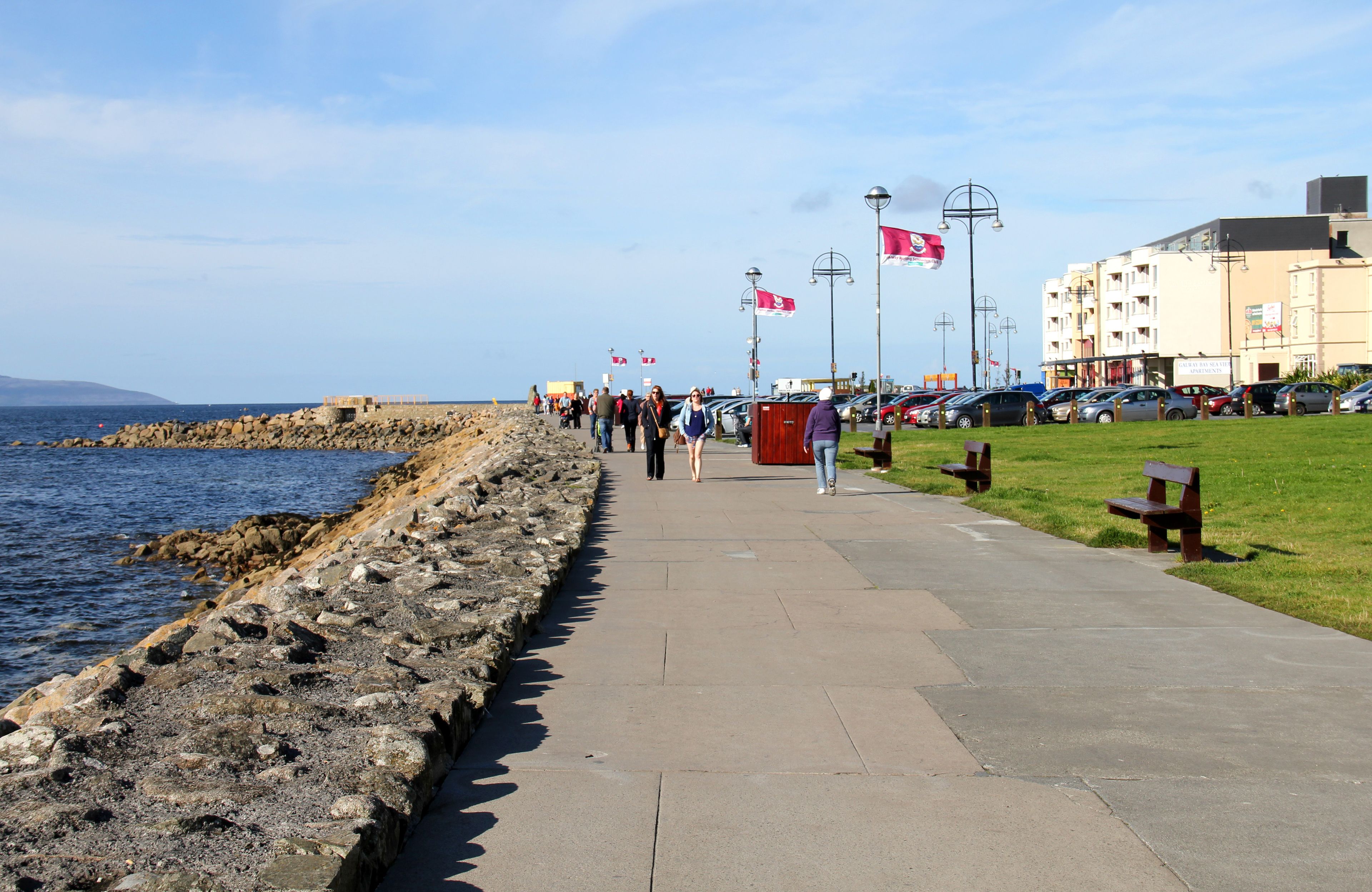 Utsikt mot strand/hav
