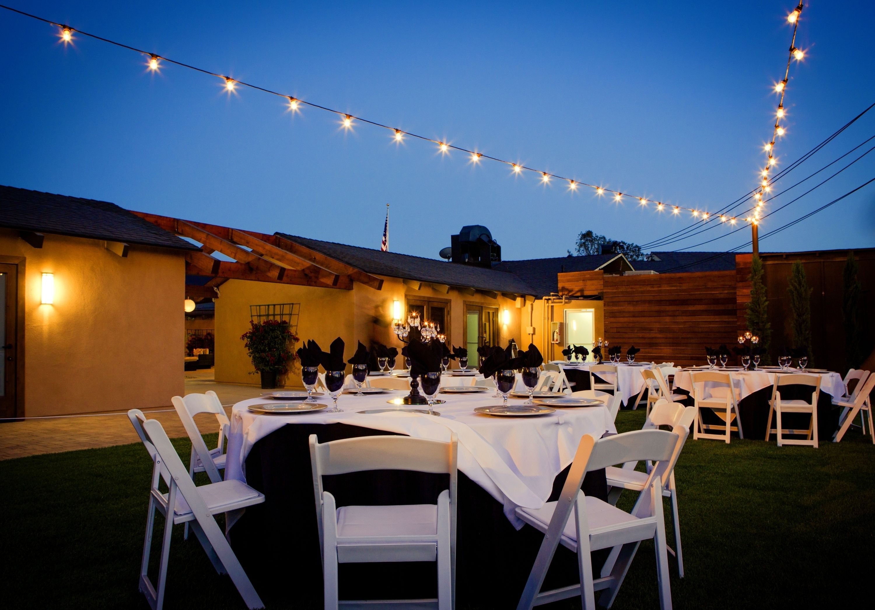 outdoor banquet area