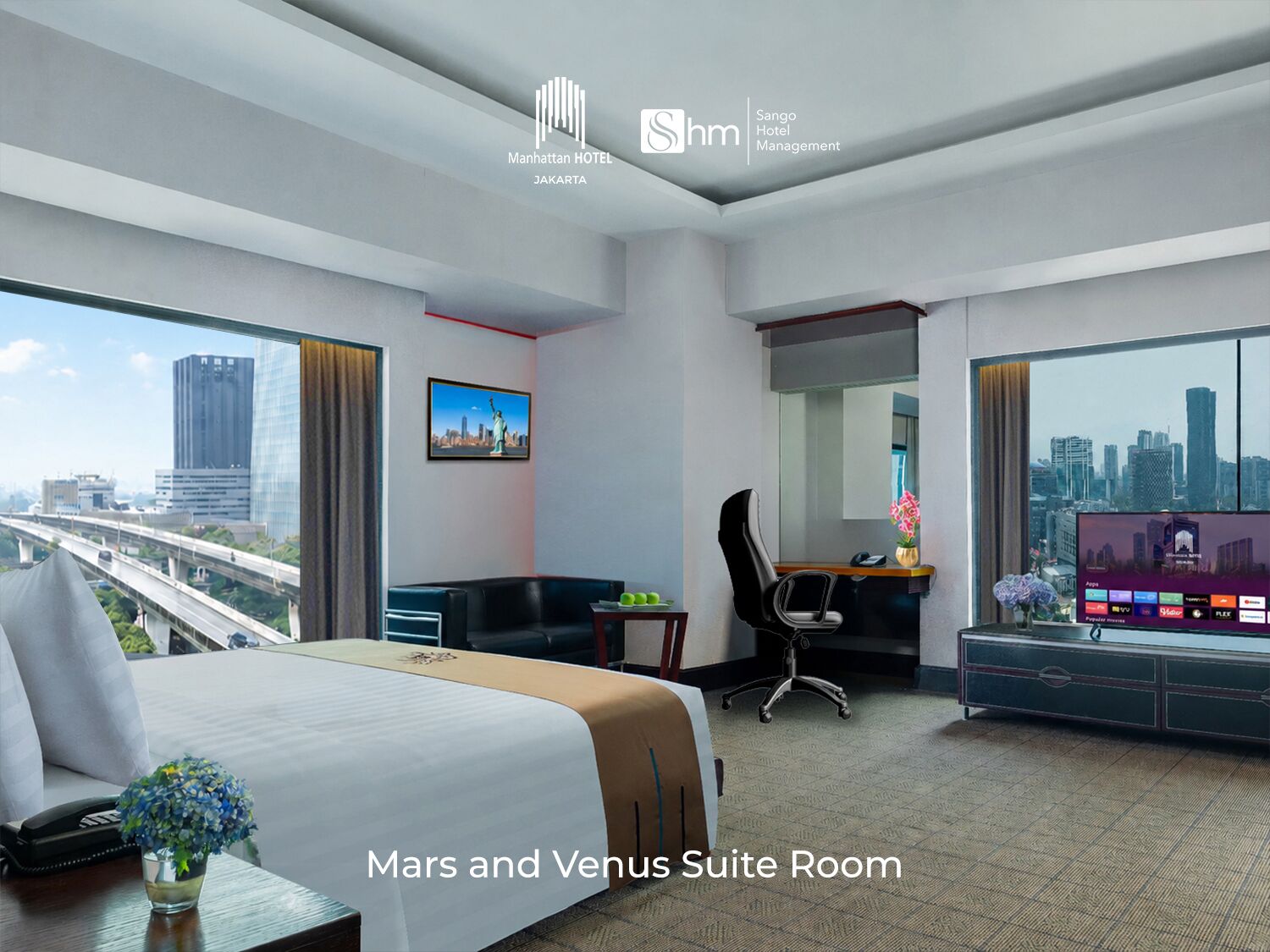 Suite (Mars and Venus) | Minibar, coffre-fort, bureau, fer et planche à repasser