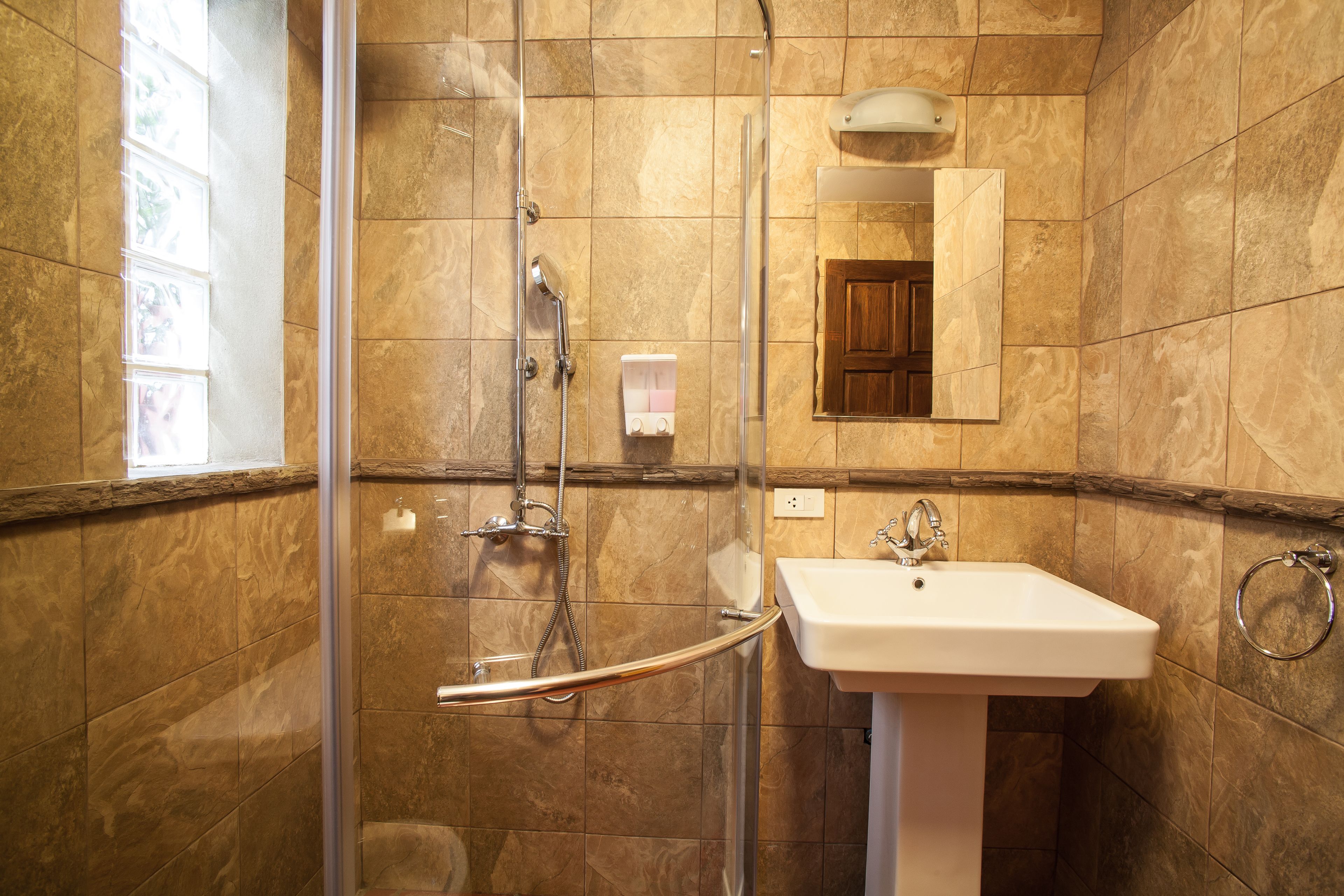 deluxe double or twin room, 1 king bed, garden area | bathroom | shower, rainfall showerhead, free toiletries, hair dryer