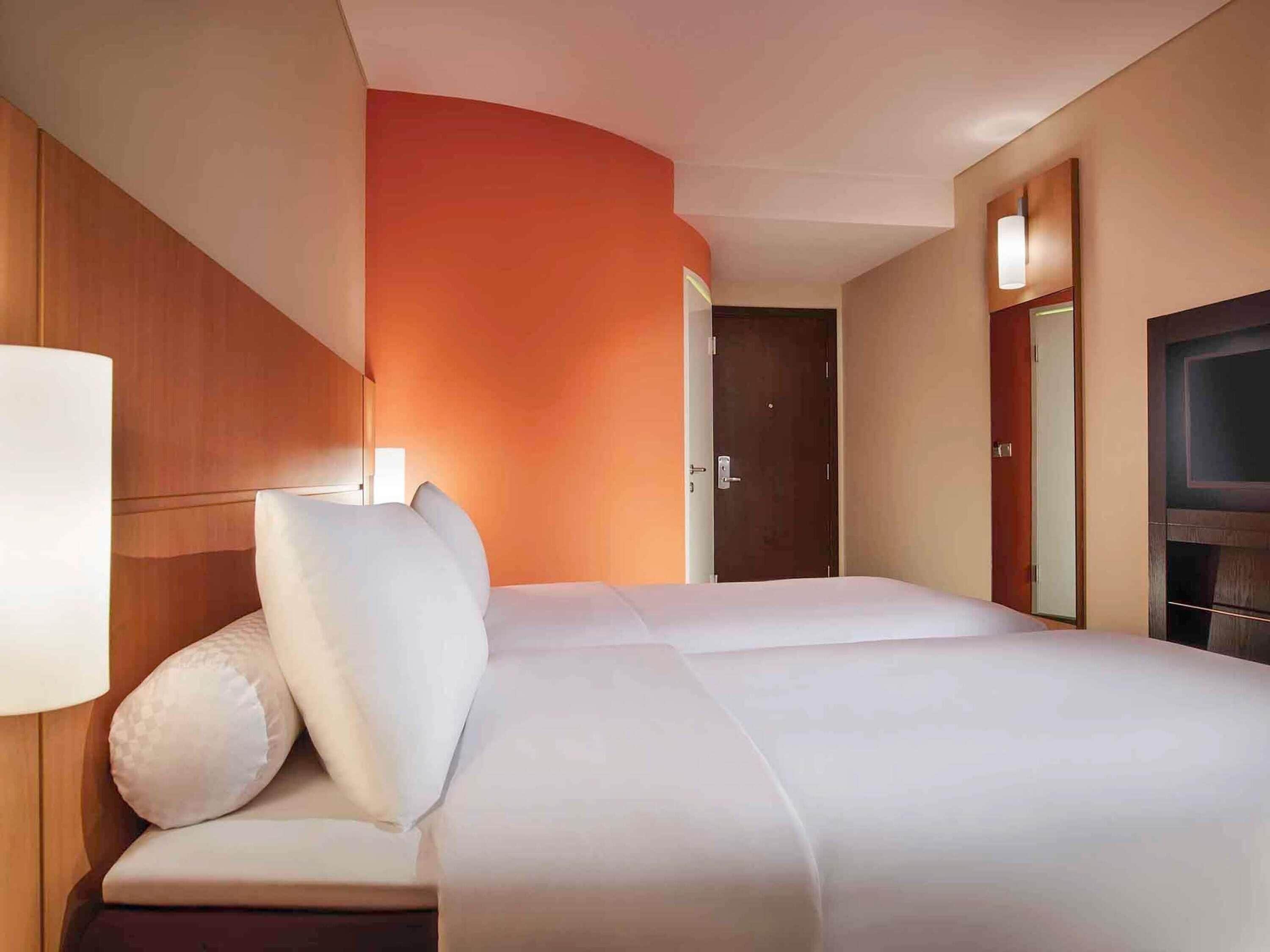 Standard Room, 2 Single Beds, City View | In-room safe, desk, laptop workspace, blackout curtains