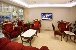 Sittområde i lobbyn