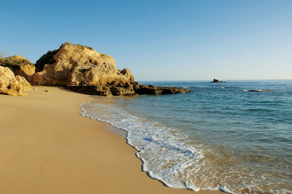 Beach nearby, beach umbrellas, beach towels