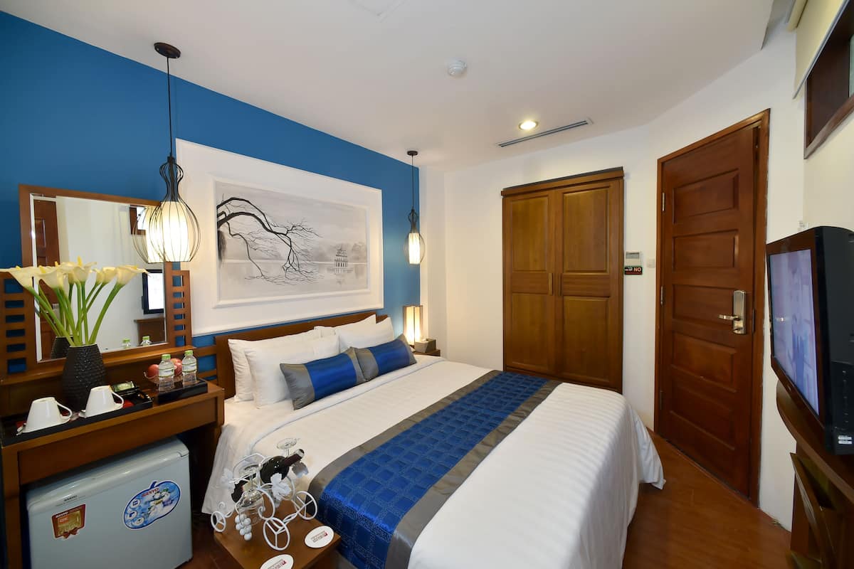 Quarto casal superior, 1 cama Queen | Vista do quarto