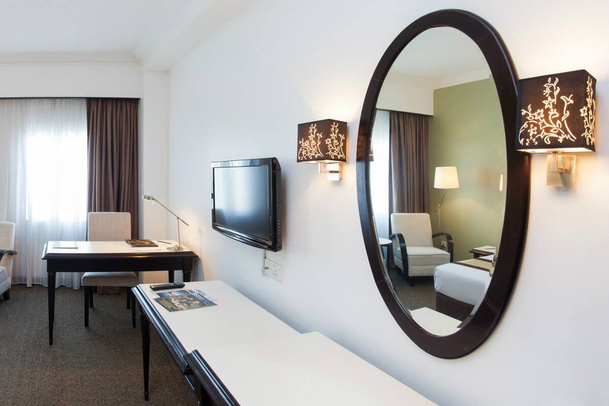 In-room safe, desk, iron/ironing board, WiFi (free)