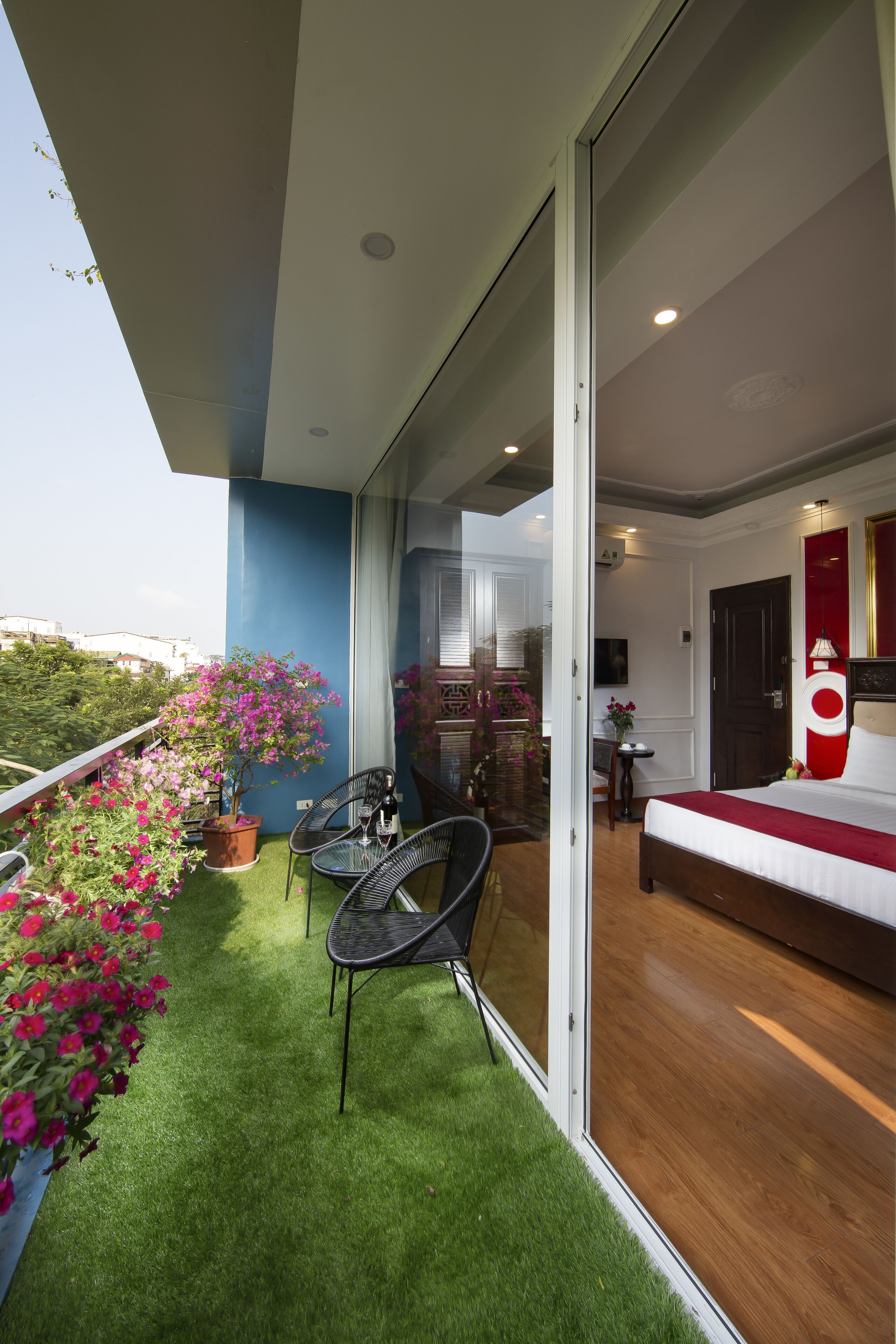 premium suite large balcony city view | view from room