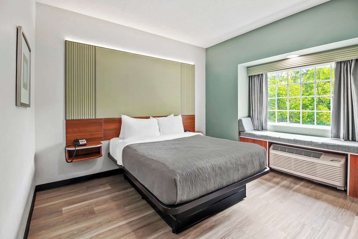 Room, 1 Queen Bed, Accessible, Non Smoking | Desk, laptop workspace, iron/ironing board, free cribs/infant beds