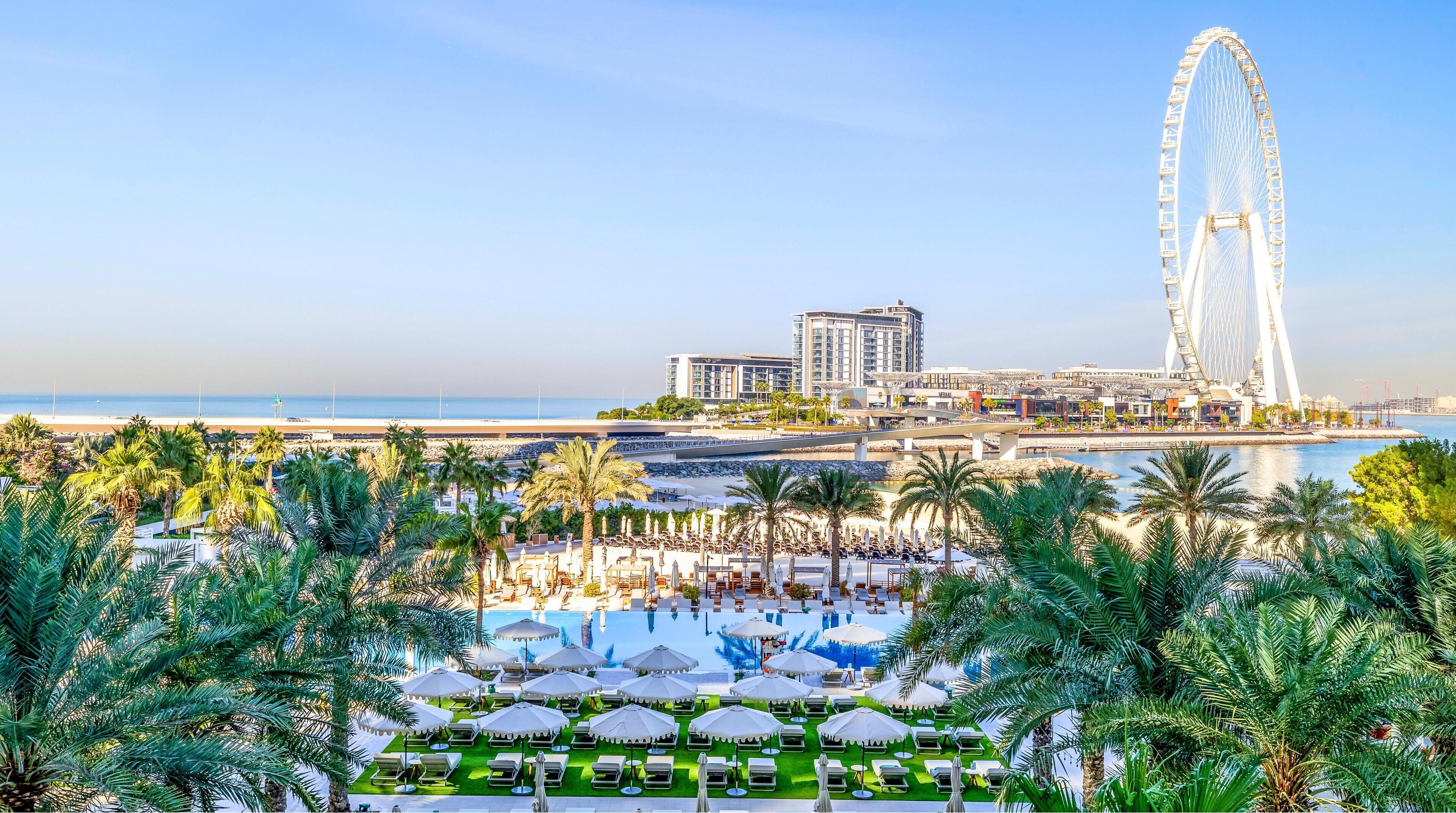 2 outdoor pools, open 9 AM to 9 PM, pool umbrellas, sun loungers