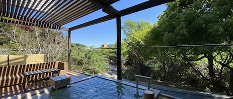 Japanese Twin Room "TAKAMADO" with Open Air Bath, Non Smoking | Minibar, in-room safe, free WiFi, bed sheets