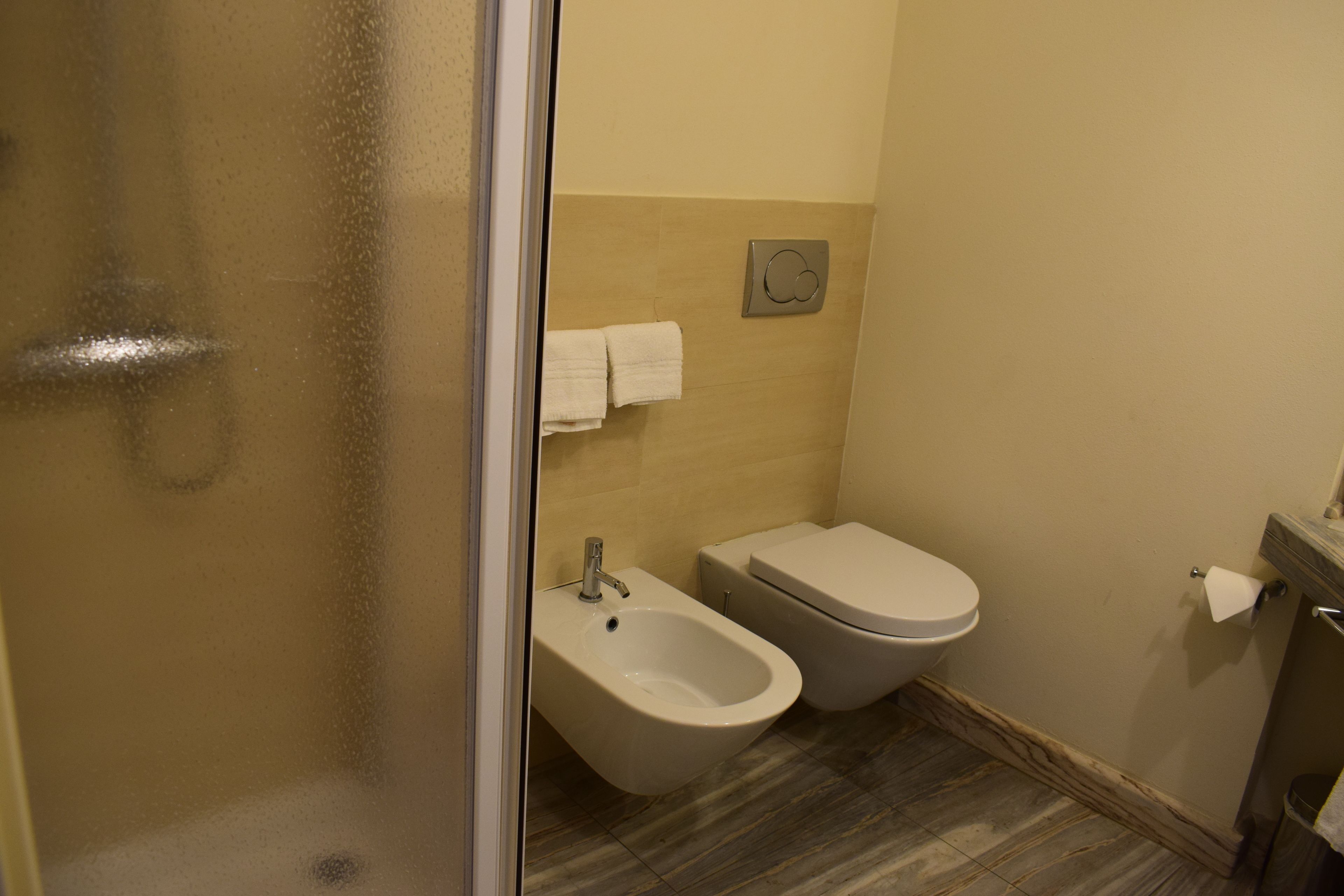 shower, free toiletries, hair dryer, bathrobes