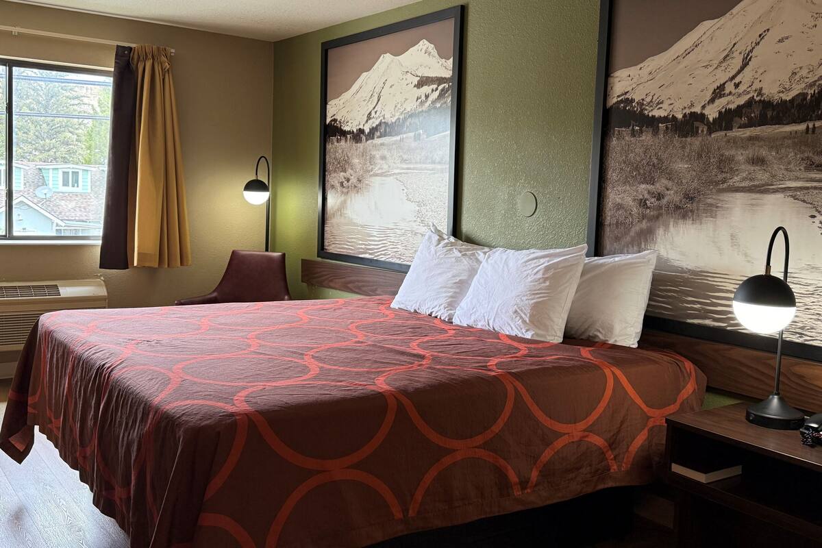 Habitación, 1 cama King size | Escritorio, cortinas blackout, cunas gratuitas y wifi gratis