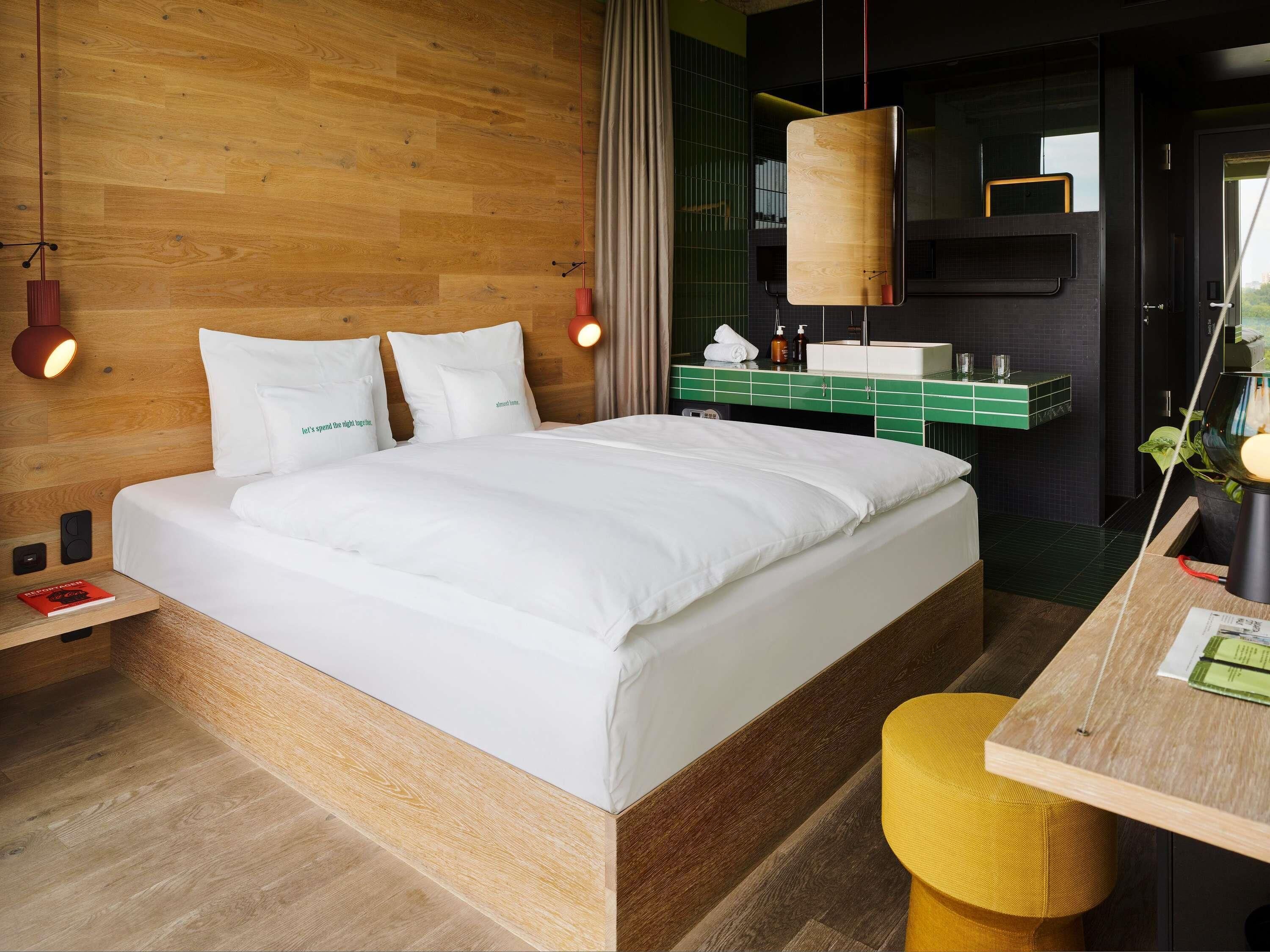 medium jungle | bathroom | shower, rainfall showerhead, designer toiletries, hair dryer