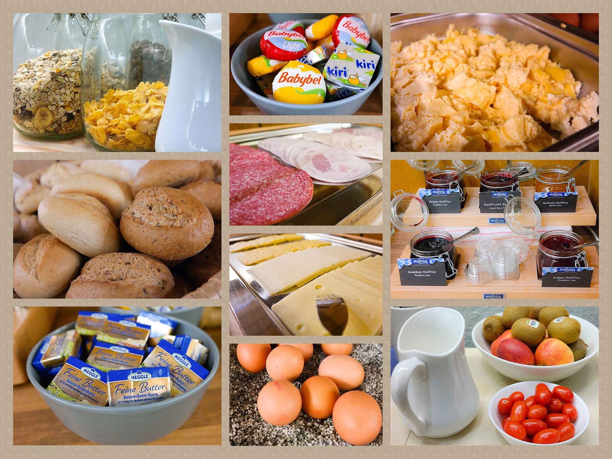 Tägliches Frühstücksbuffet gegen Gebühr